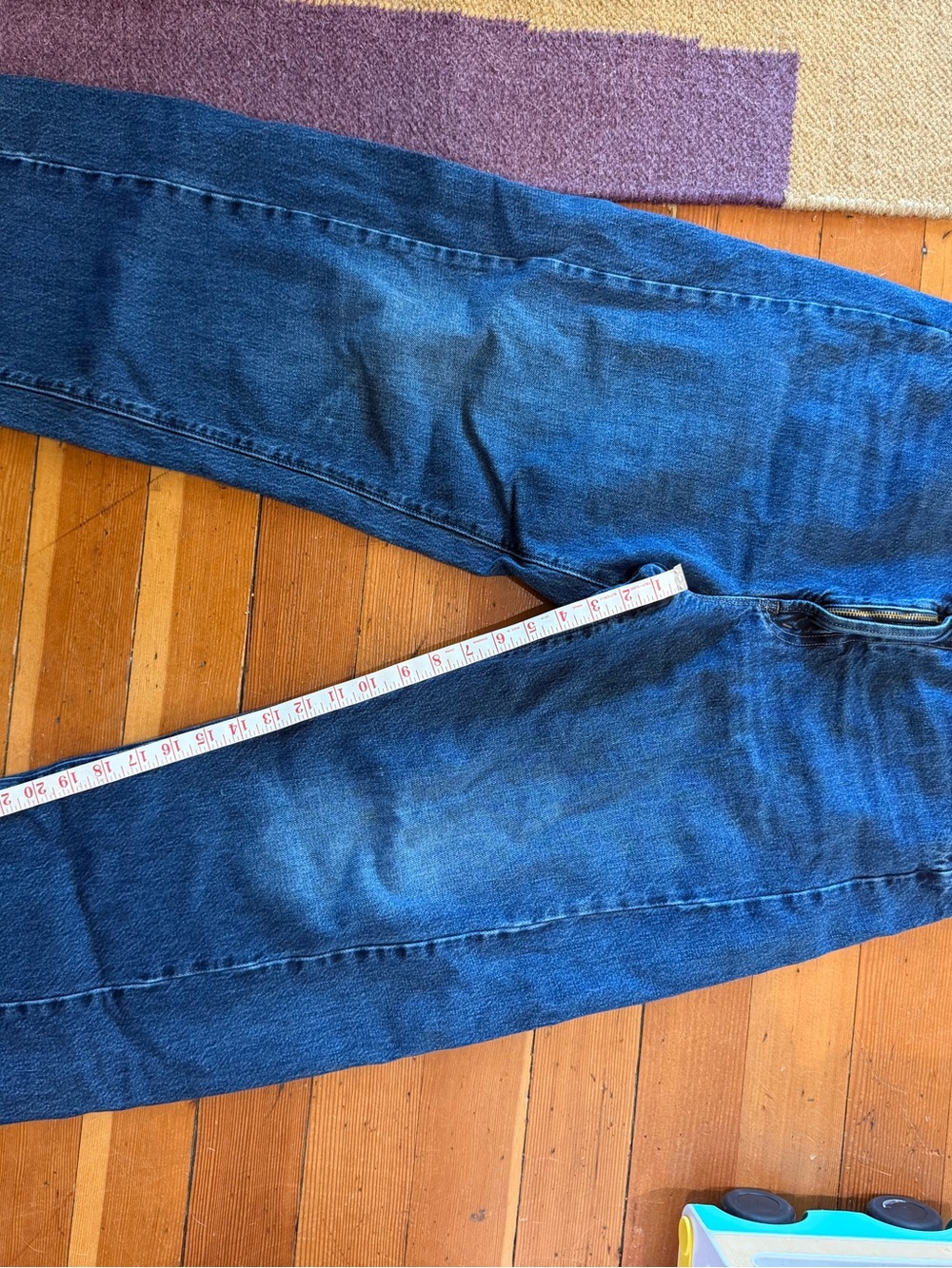MOTHER Wide-Leg Dark Blue Jeans - Picture 12 of 15